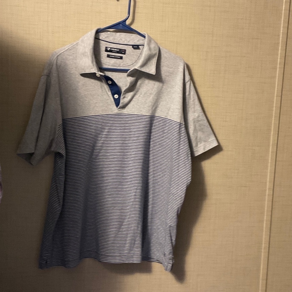 Daniel Cremieux Gray and Navy Polo Shirt